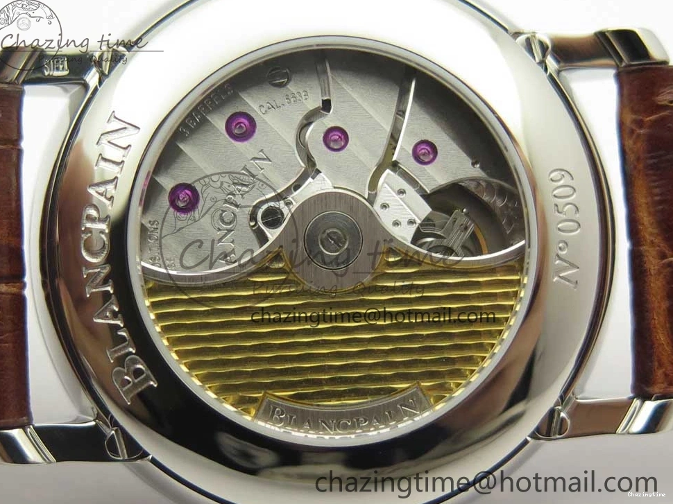 0712 Upgraded Villeret Quantième Complet 8 Jours SS Complicated Function OMF 1:1 Best Edition White Dial on Brown Leather Strap A 7983